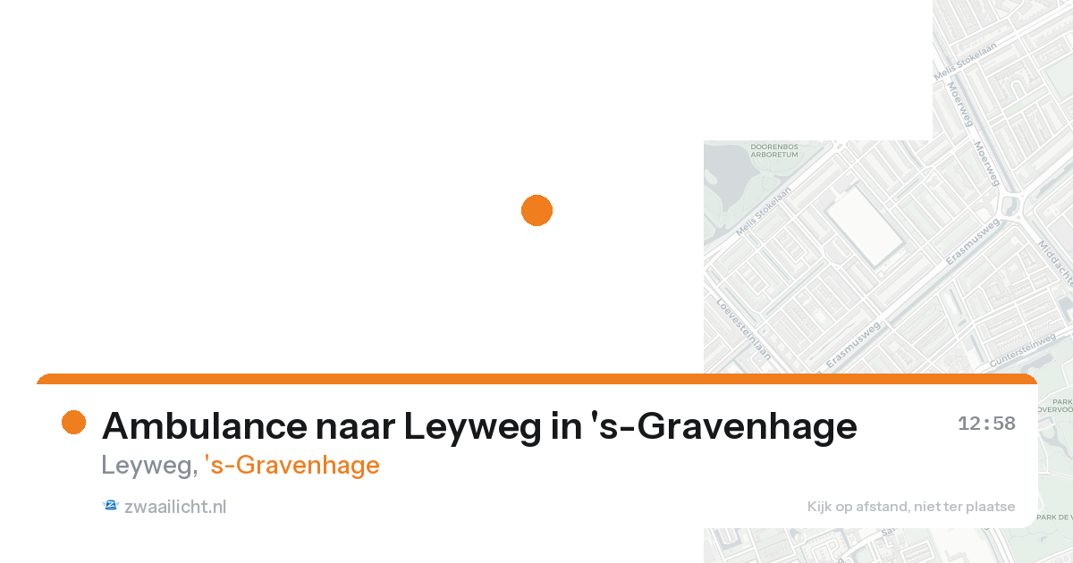 Ambulance naar Leyweg in 's-Gravenhage — 28 mei 2026