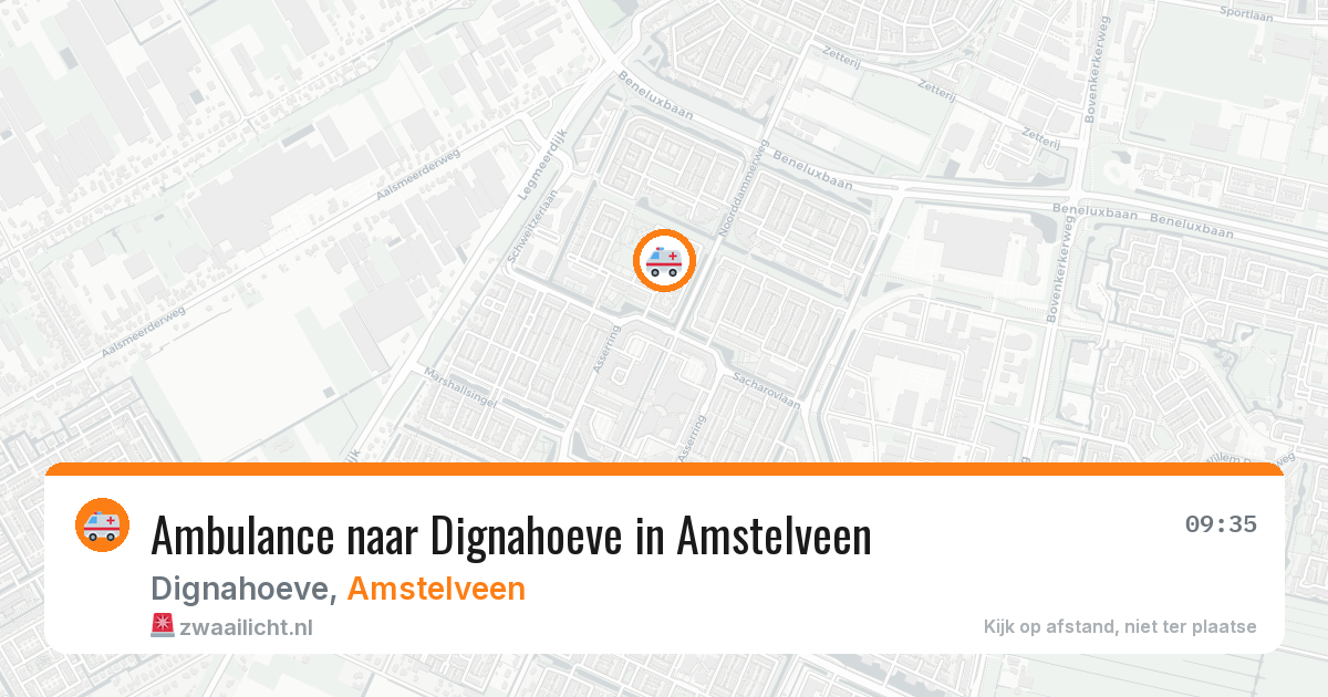 Ambulance naar Dignahoeve in Amstelveen — 20 mrt 2026