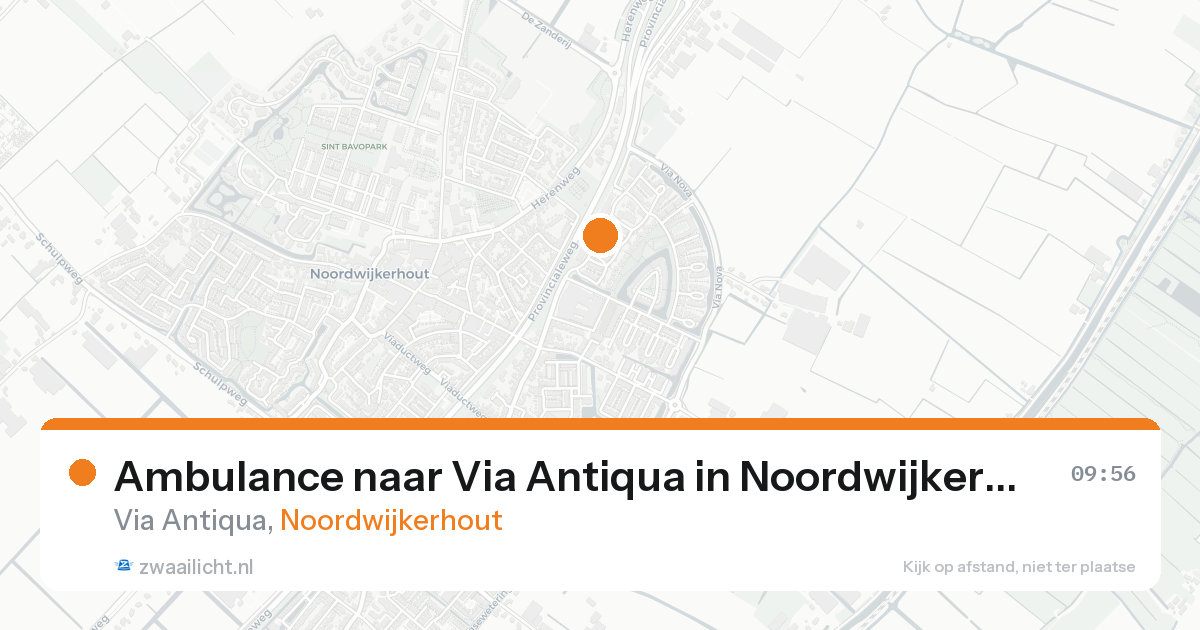 Ambulance naar Via Antiqua in Noordwijkerhout — 20 aug 2026