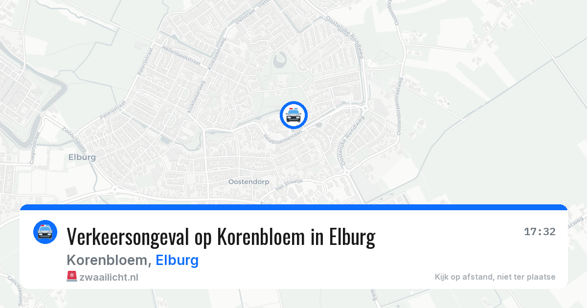 Verkeersongeval op Korenbloem in Elburg — 17 apr 2026
