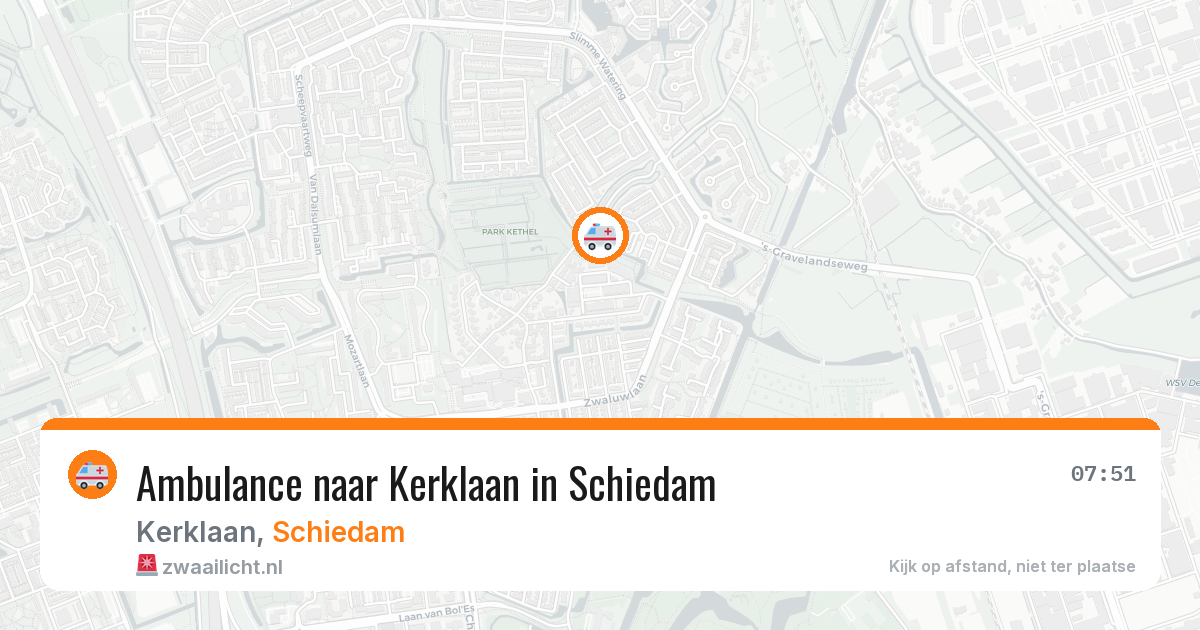 Ambulance naar Kerklaan in Schiedam — 5 aug 2026