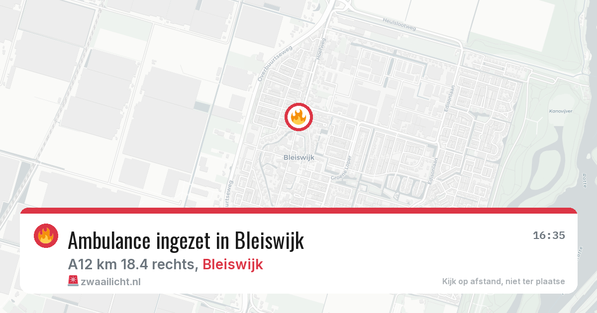 Ambulance ingezet in Bleiswijk — 29 jun 2026