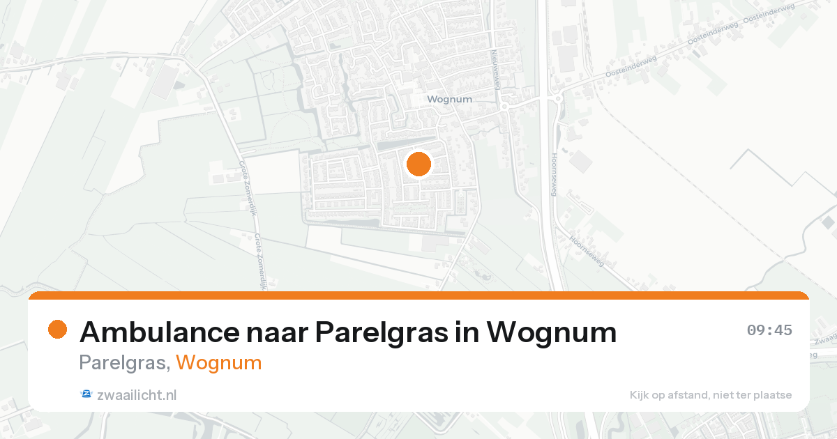 Ambulance naar Parelgras in Wognum — 23 aug 2026