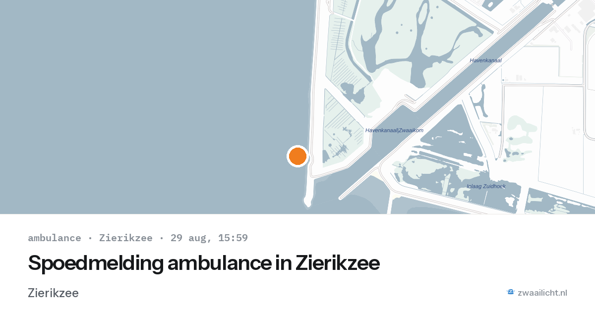 Spoedmelding ambulance in Zierikzee — 29 aug 2026