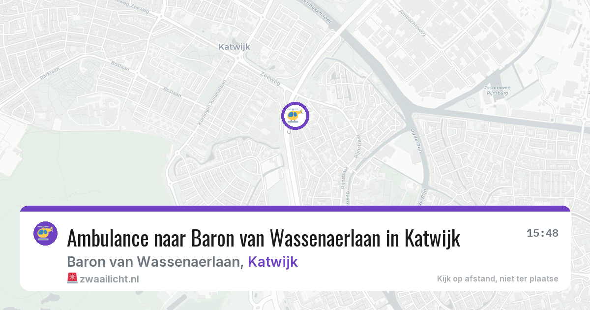 Ambulance naar Baron van Wassenaerlaan in Katwijk — 12 mrt 2026