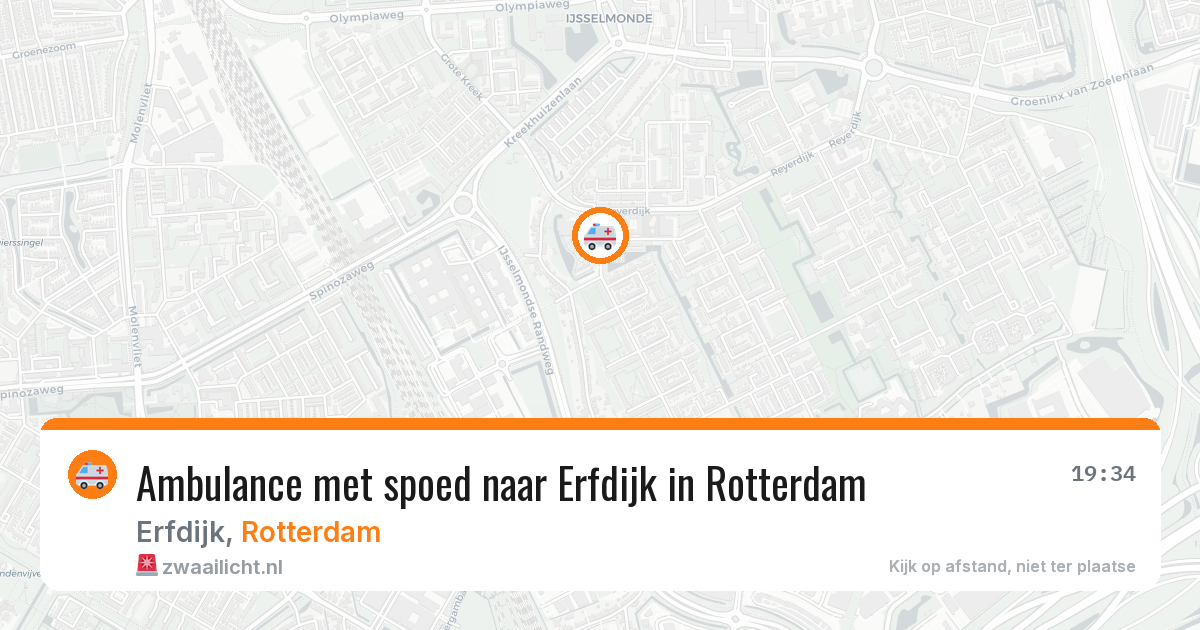 Ambulance met spoed naar Erfdijk in Rotterdam — 23 mrt 2026