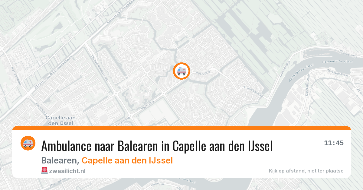 Ambulance naar Balearen in Capelle aan den IJssel — 25 jun 2026