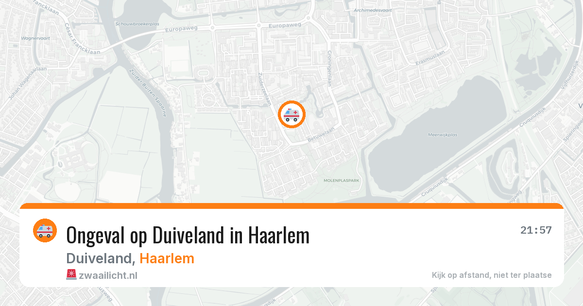 Ongeval op Duiveland in Haarlem — 20 jan 2026