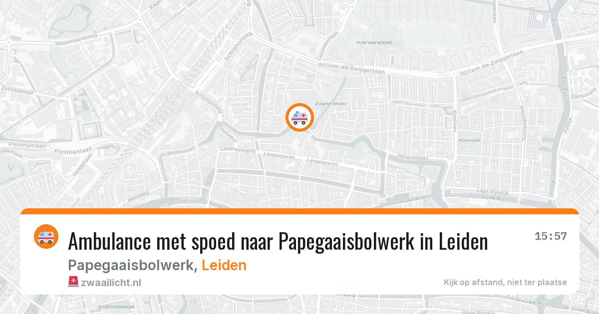 Ambulance met spoed naar Papegaaisbolwerk in Leiden — 2 jul 2026