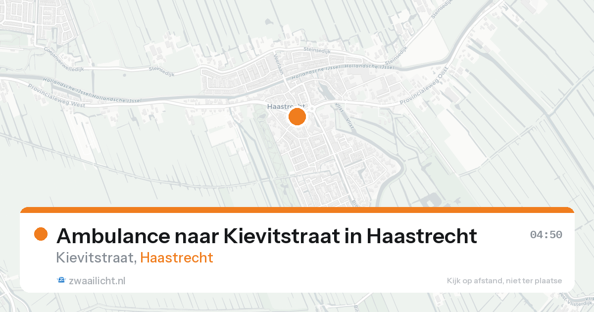Ambulance naar Kievitstraat in Haastrecht — 18 aug 2026