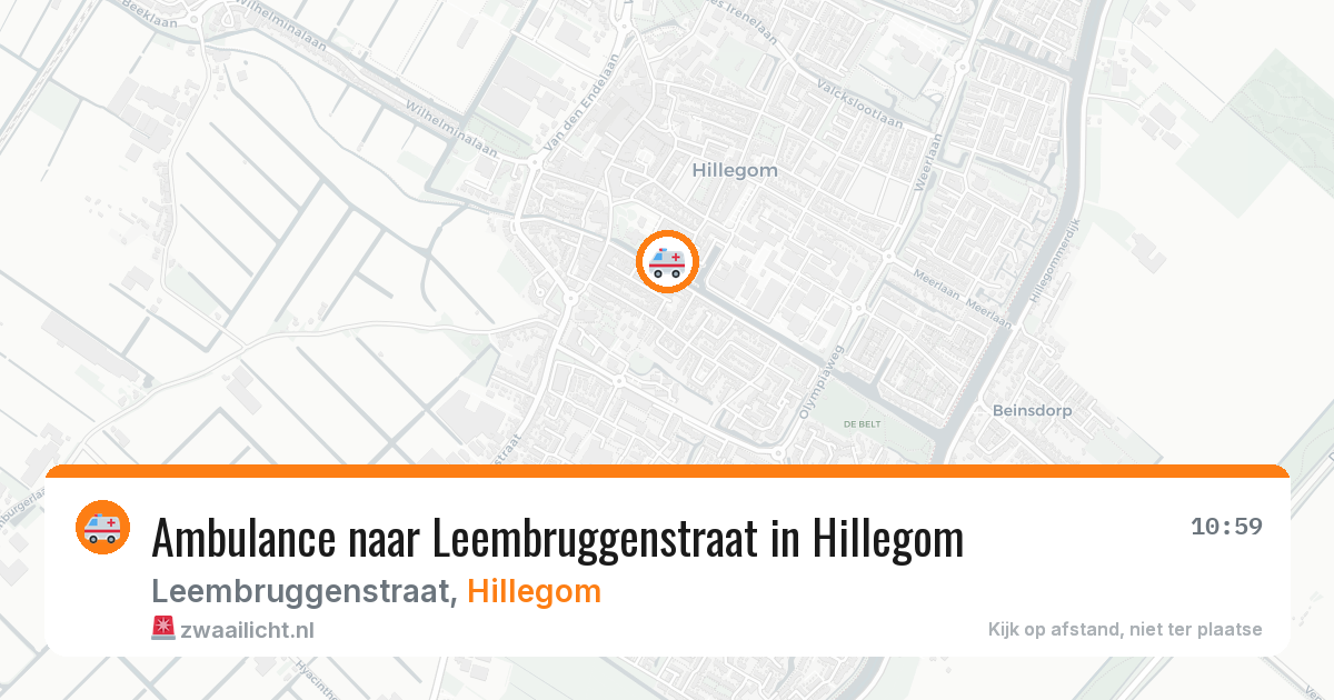Ambulance naar Leembruggenstraat in Hillegom — 30 mei 2026