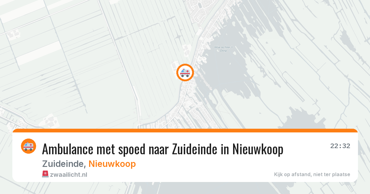 Ambulance met spoed naar Zuideinde in Nieuwkoop — 20 jun 2026