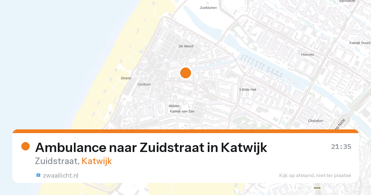 Ambulance naar Zuidstraat in Katwijk — 21 mei 2026