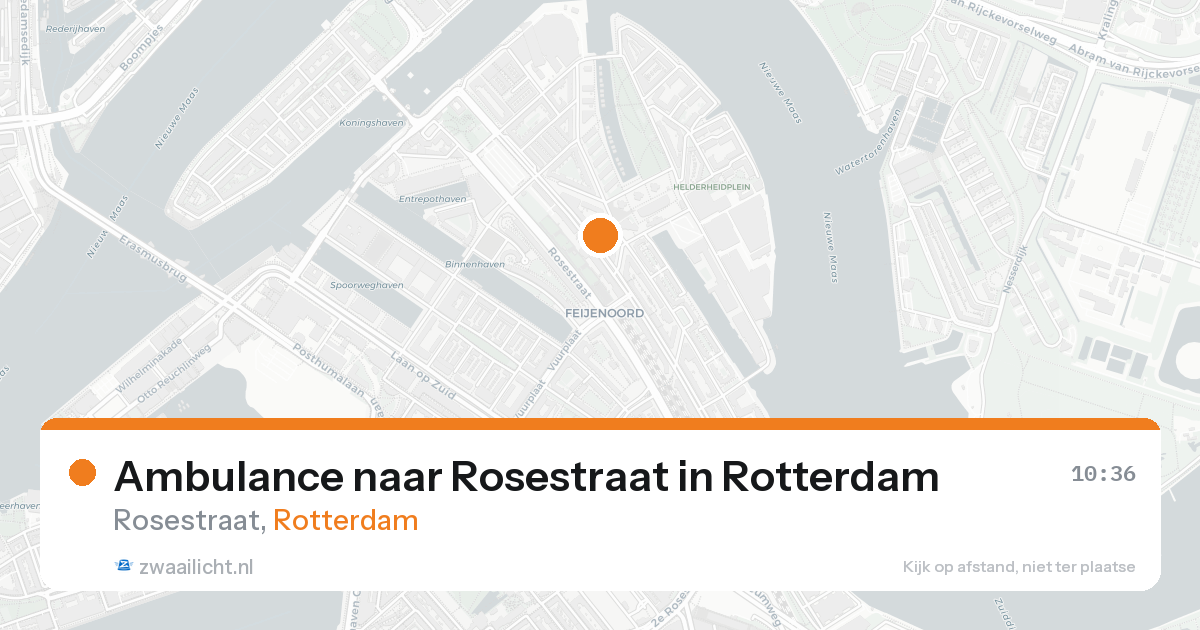 Ambulance naar Rosestraat in Rotterdam — 19 aug 2026