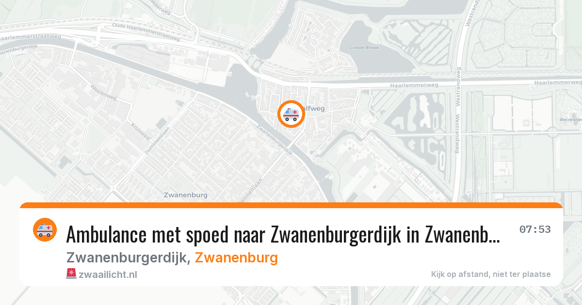 Ambulance met spoed naar Zwanenburgerdijk in Zwanenburg — 30 apr 2026