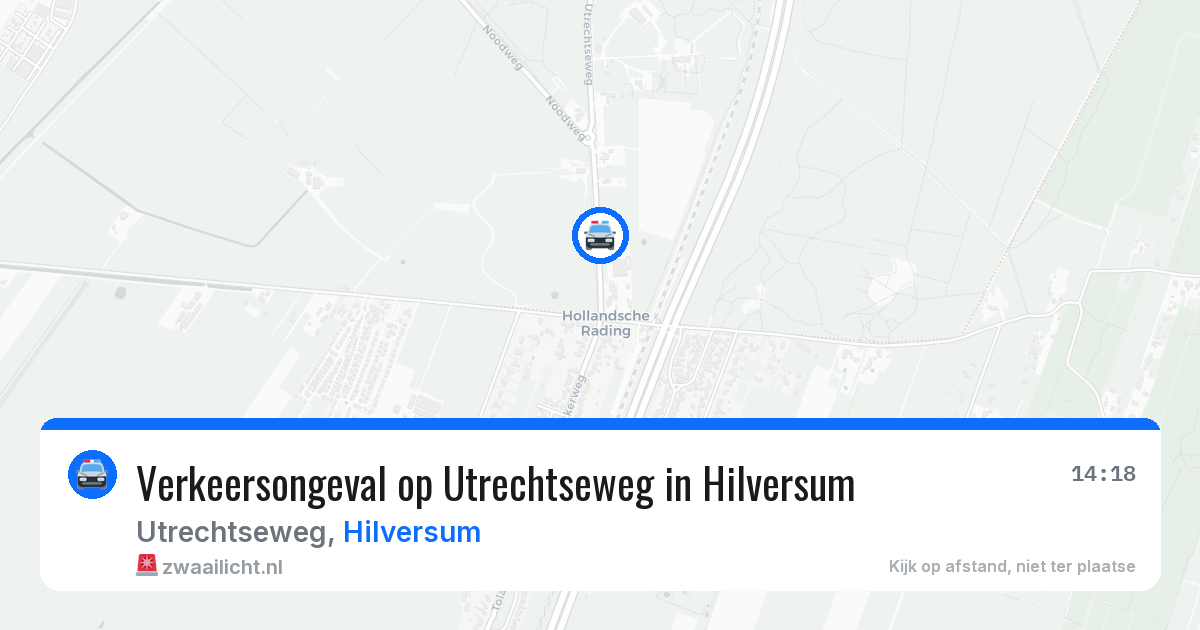 Verkeersongeval op Utrechtseweg in Hilversum — 15 jun 2026