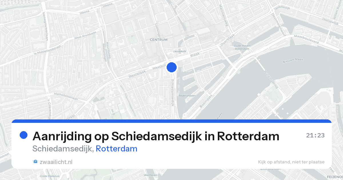 Aanrijding op Schiedamsedijk in Rotterdam — 22 aug 2026