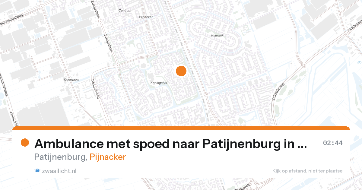 Ambulance met spoed naar Patijnenburg in Pijnacker — 22 mrt 2026