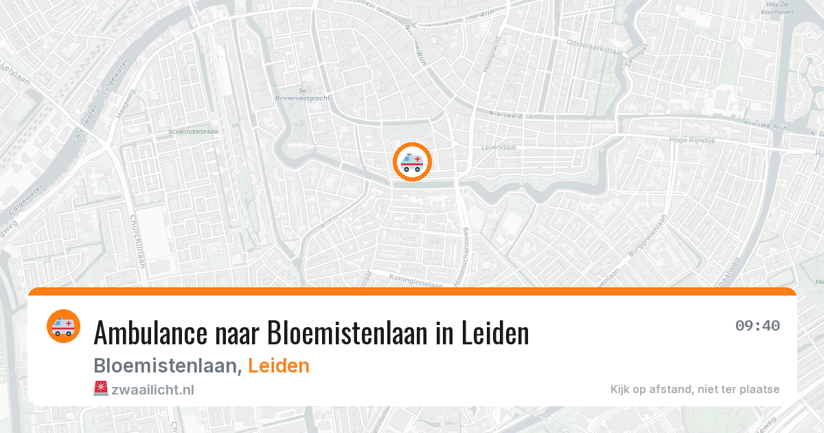 Ambulance naar Bloemistenlaan in Leiden — 29 jun 2026