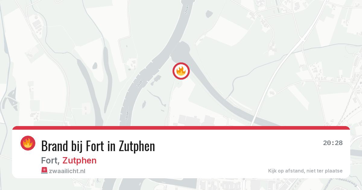 Brand bij Fort in Zutphen — 29 mrt 2026