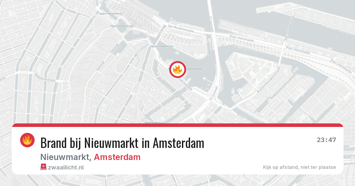 Brand bij Nieuwmarkt in Amsterdam — 28 jan 2026