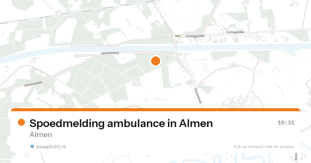 Spoedmelding ambulance in Almen — 16 aug 2026
