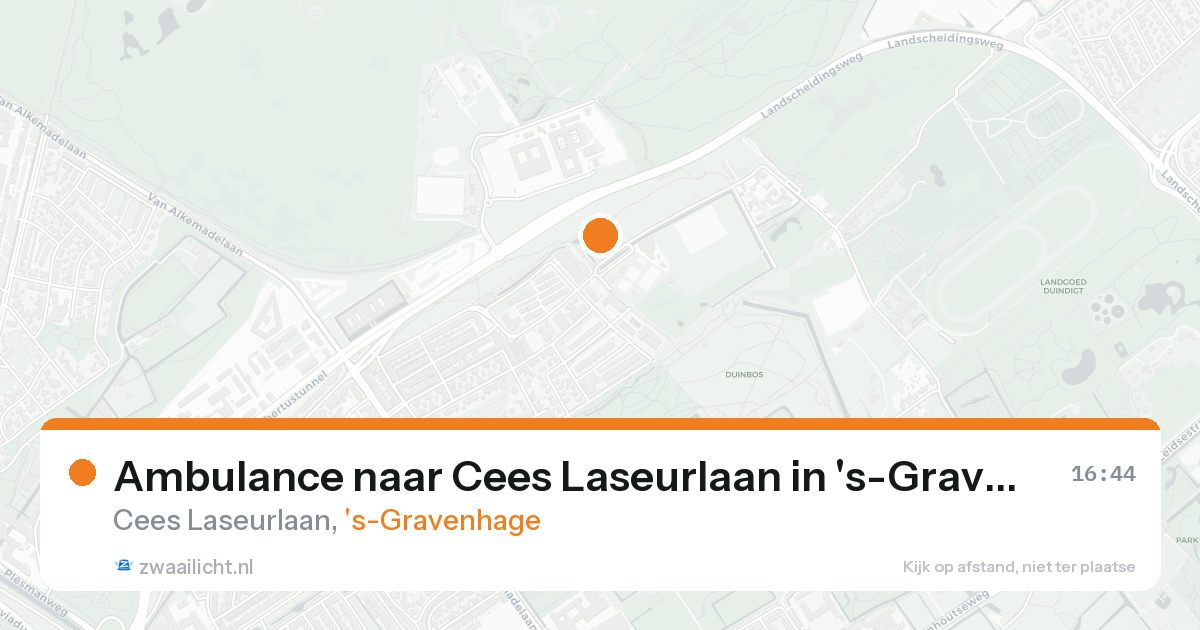 Ambulance naar Cees Laseurlaan in 's-Gravenhage — 17 aug 2026