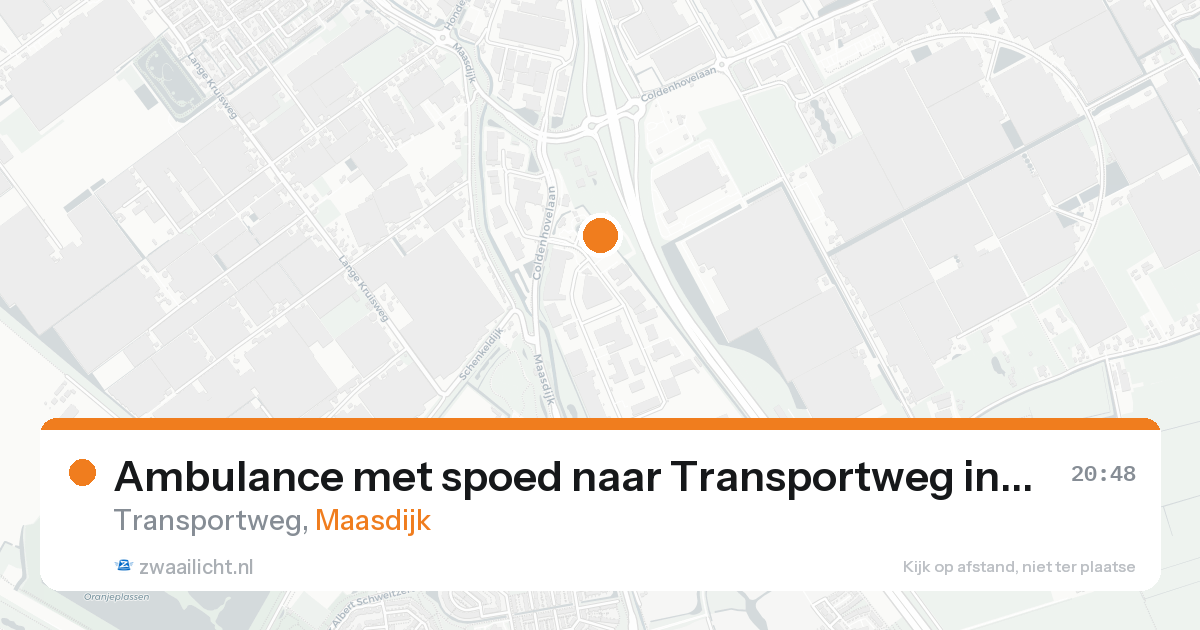 Ambulance met spoed naar Transportweg in Maasdijk — 14 aug 2026