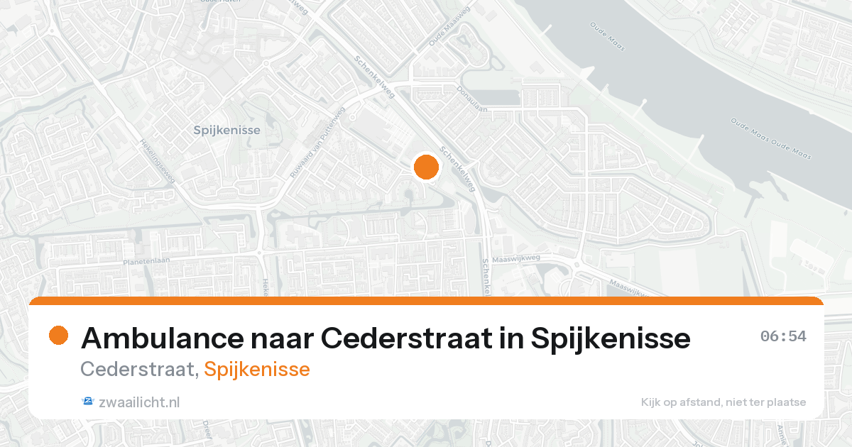 Ambulance naar Cederstraat in Spijkenisse — 24 aug 2026