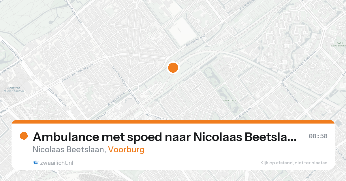 Ambulance met spoed naar Nicolaas Beetslaan in Voorburg — 24 aug 2026