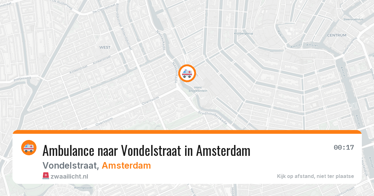 Ambulance naar Vondelstraat in Amsterdam — 2 mei 2026