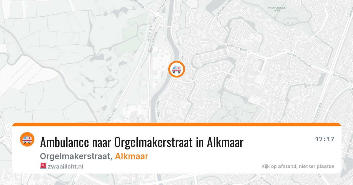 Ambulance naar Orgelmakerstraat in Alkmaar — 1 jul 2026