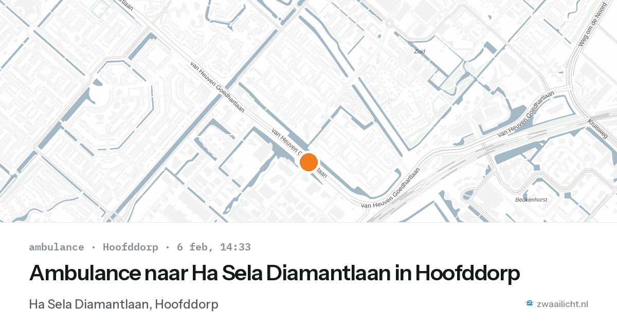 Ambulance naar Ha Sela Diamantlaan in Hoofddorp — 6 feb 2026