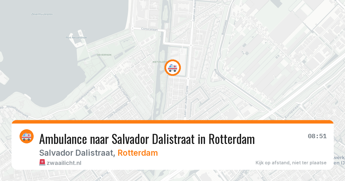 Ambulance naar Salvador Dalistraat in Rotterdam — 19 mei 2026