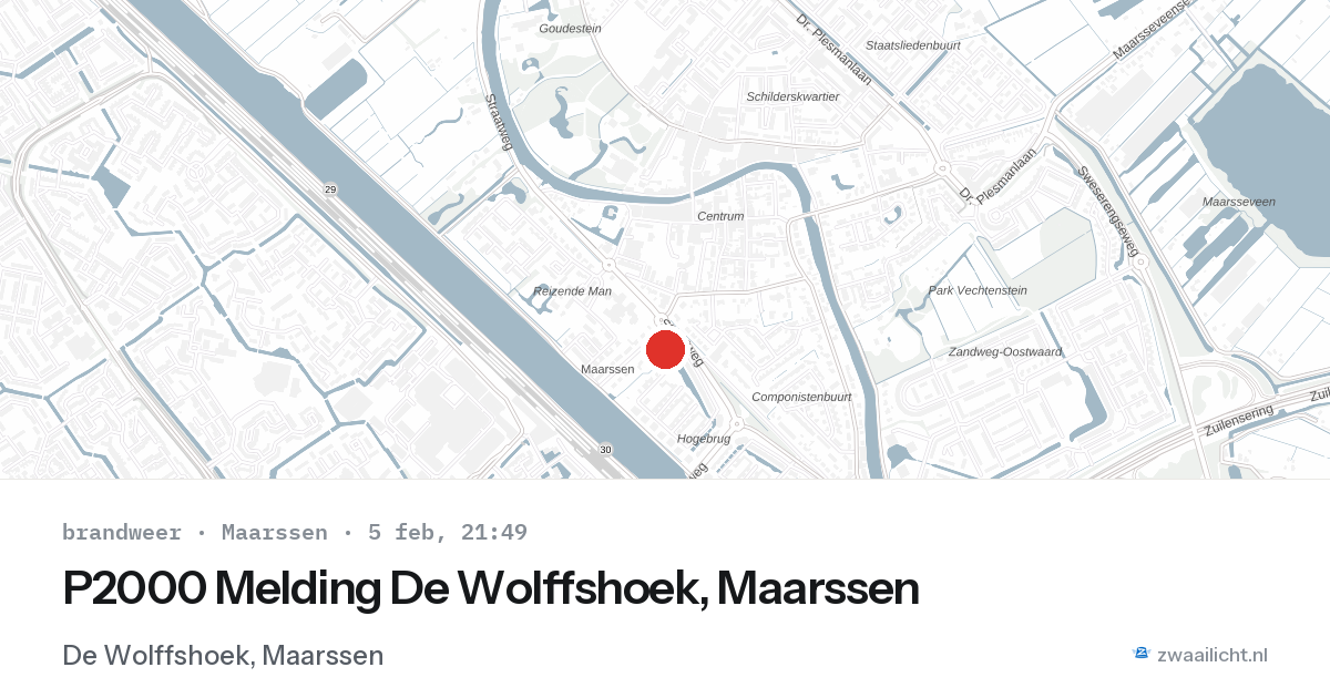 P2000 Melding De Wolffshoek, Maarssen — 5 feb 2026
