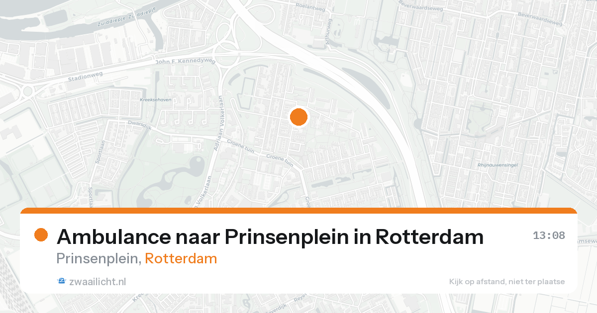 Ambulance naar Prinsenplein in Rotterdam — 21 aug 2026