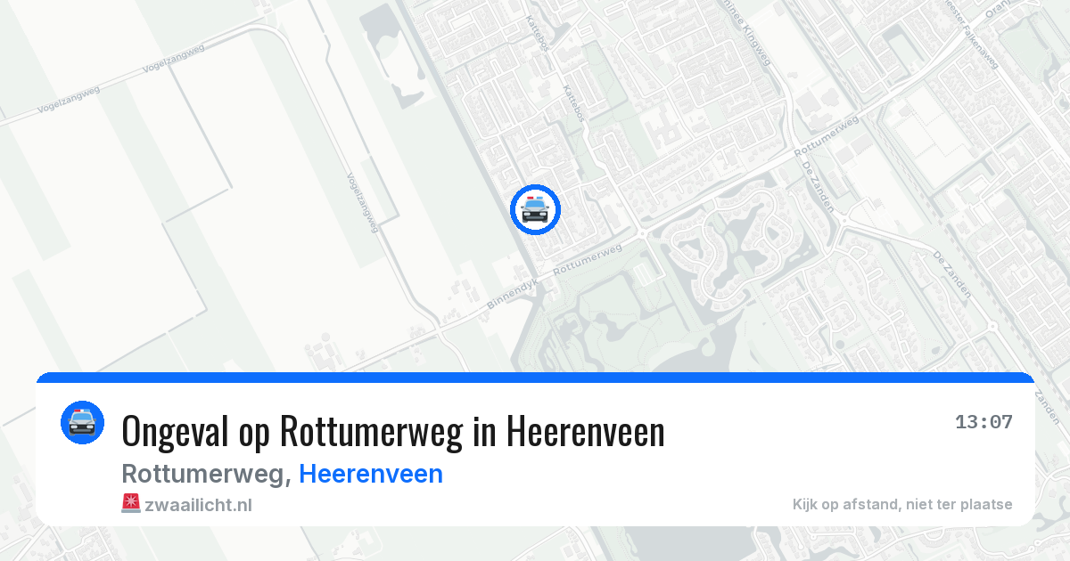 Ongeval op Rottumerweg in Heerenveen — 4 aug 2026