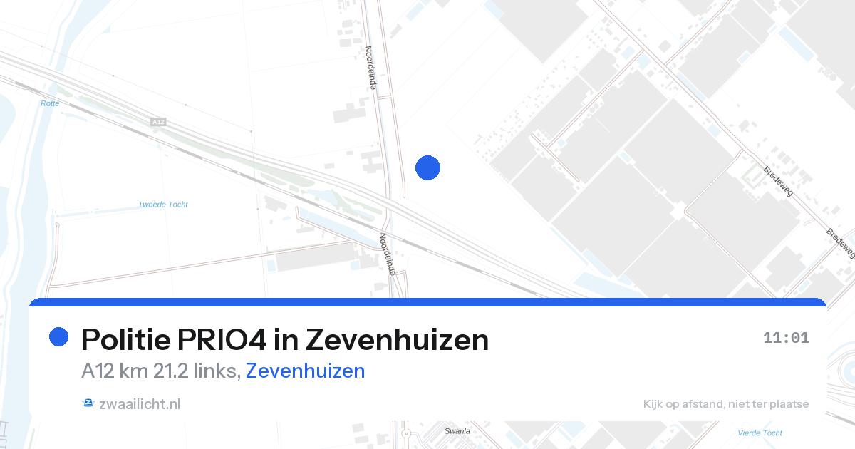 Politie PRIO4 in Zevenhuizen — 26 aug 2026 | 🚨 Zwaailicht.nl