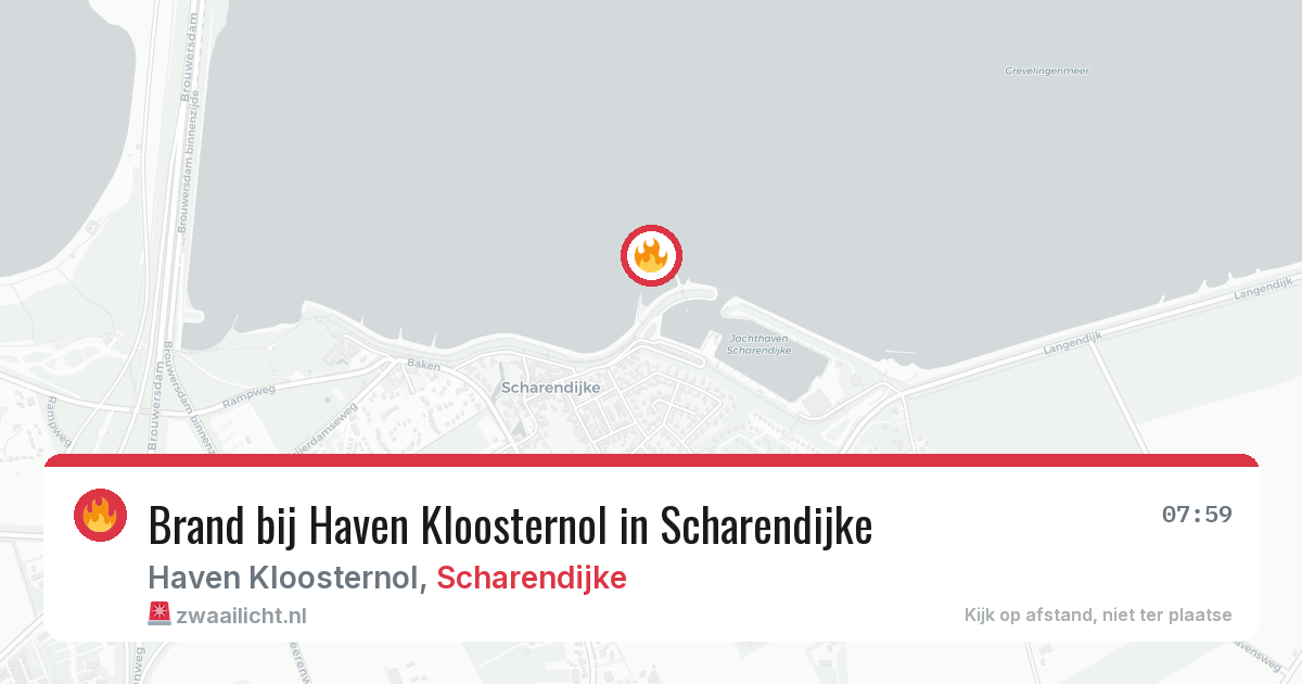 Brand bij Haven Kloosternol in Scharendijke — 12 jul 2026
