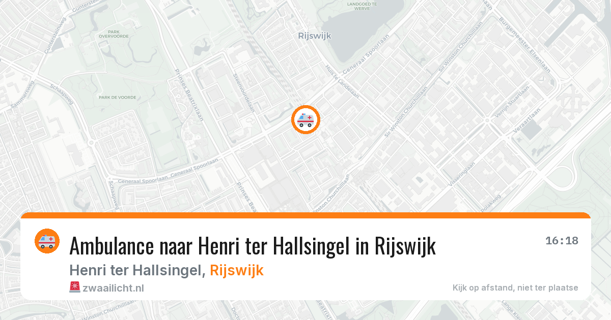Ambulance naar Henri ter Hallsingel in Rijswijk — 13 mrt 2026