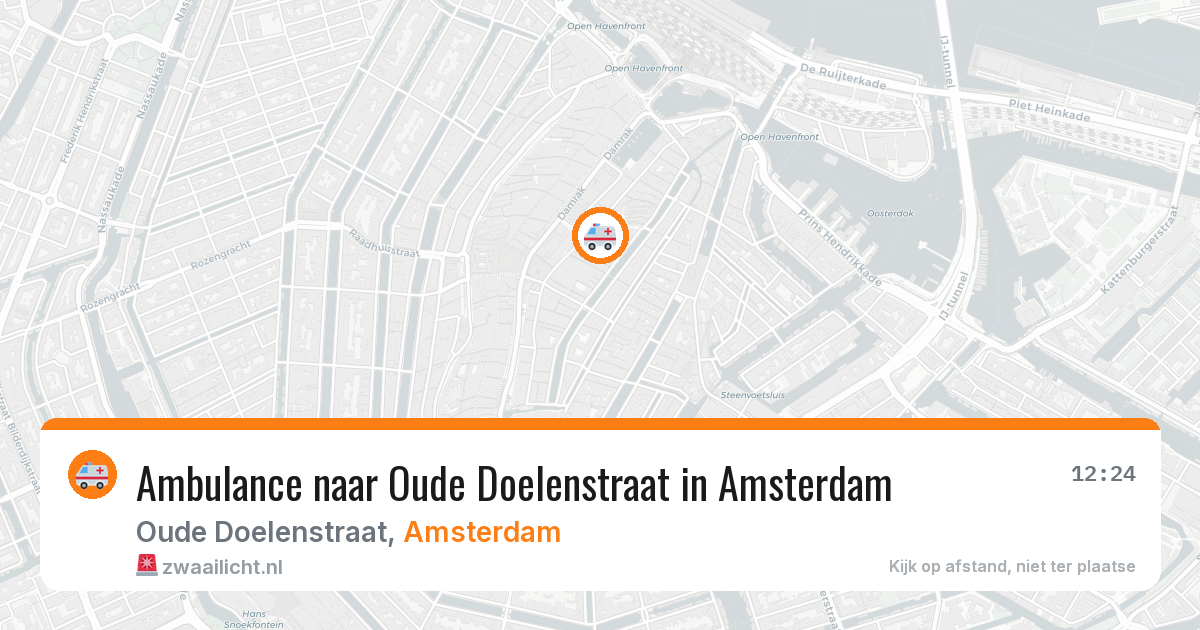 Ambulance naar Oude Doelenstraat in Amsterdam — 12 jul 2026