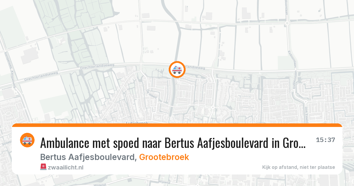 Ambulance met spoed naar Bertus Aafjesboulevard in Grootebroek — 27 jun 2026