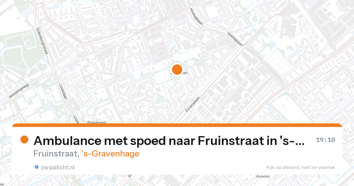 Ambulance met spoed naar Fruinstraat in 's-Gravenhage — 27 aug 2026