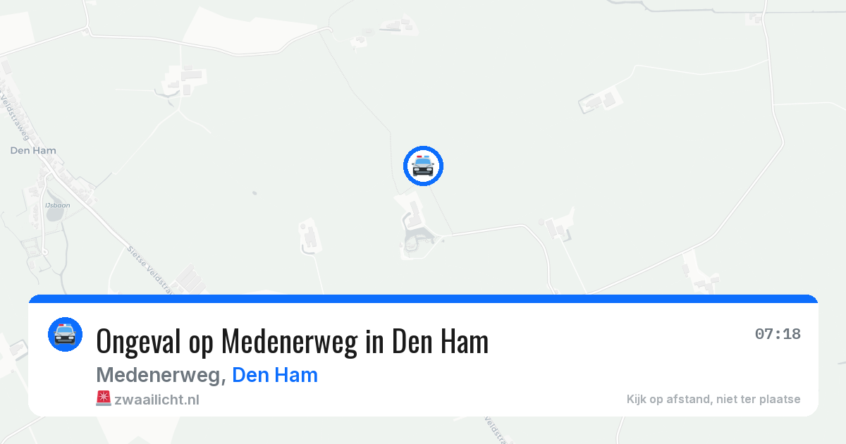 Ongeval op Medenerweg in Den Ham — 2 jun 2026