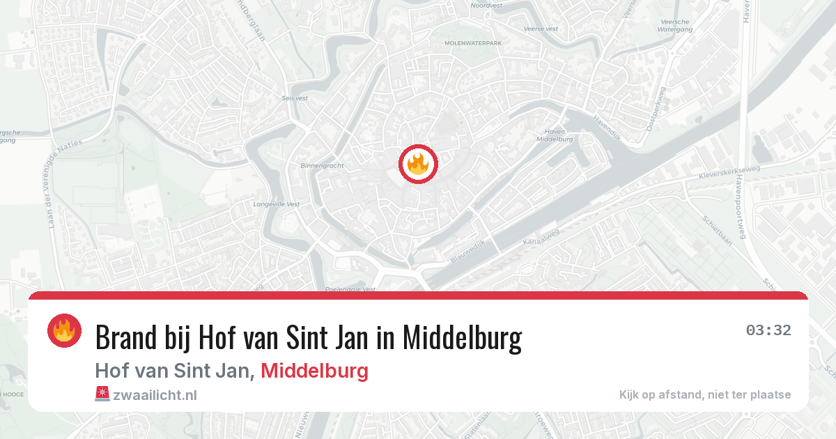 Brand bij Hof van Sint Jan in Middelburg — 22 mrt 2026