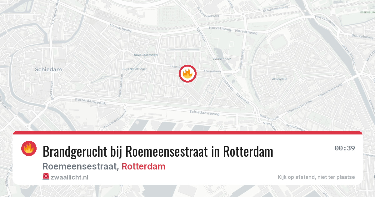 Brandgerucht bij Roemeensestraat in Rotterdam — 28 apr 2026