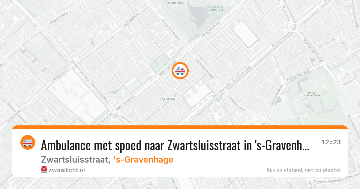 Ambulance met spoed naar Zwartsluisstraat in 's-Gravenhage — 5 apr 2026