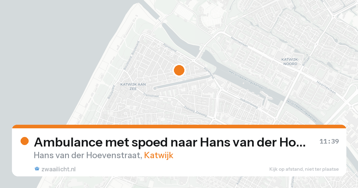 Ambulance met spoed naar Hans van der Hoevenstraat in Katwijk — 16 mei 2026
