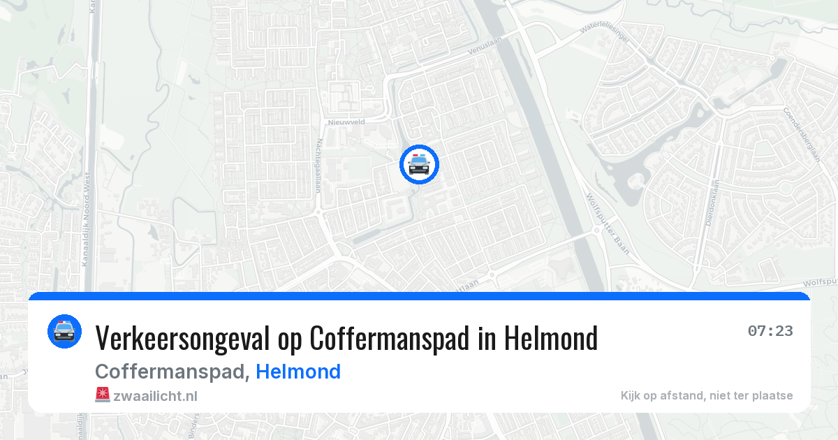 Verkeersongeval op Coffermanspad in Helmond — 14 jul 2026