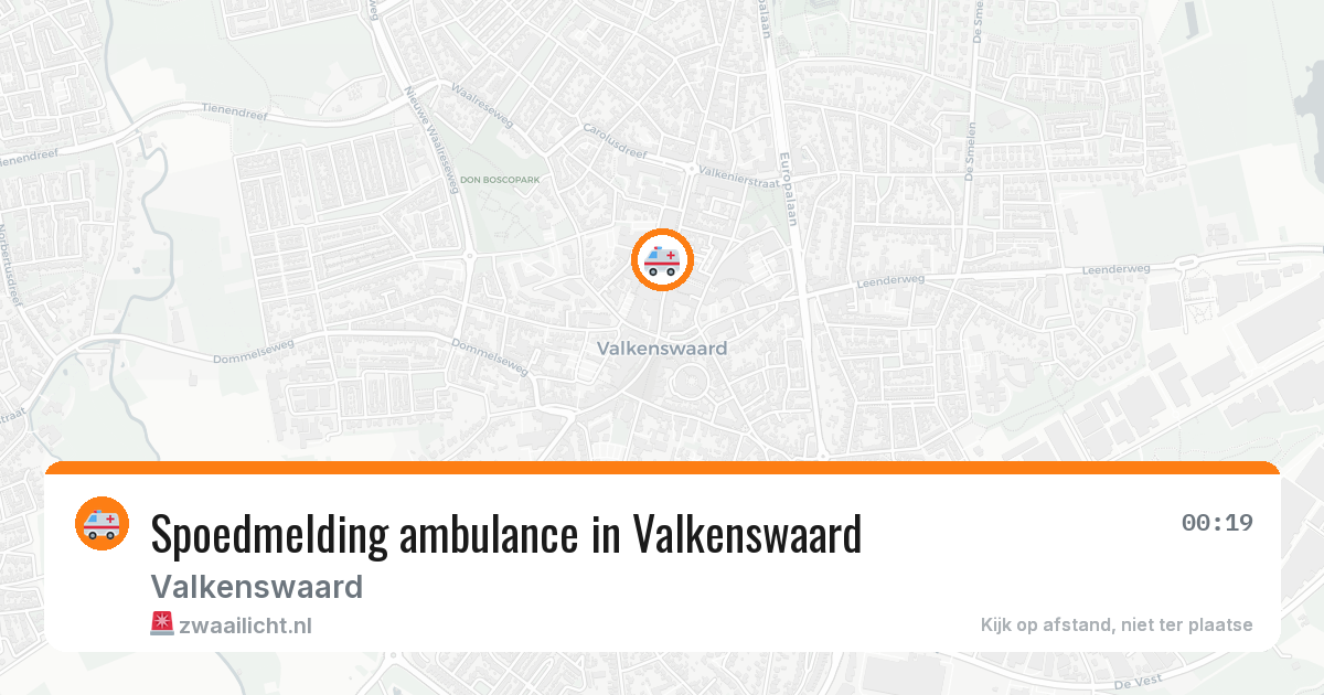 Spoedmelding ambulance in Valkenswaard — 21 jan 2026